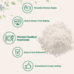Xanthan gum powder thickens soups, dressings, and gravies with control