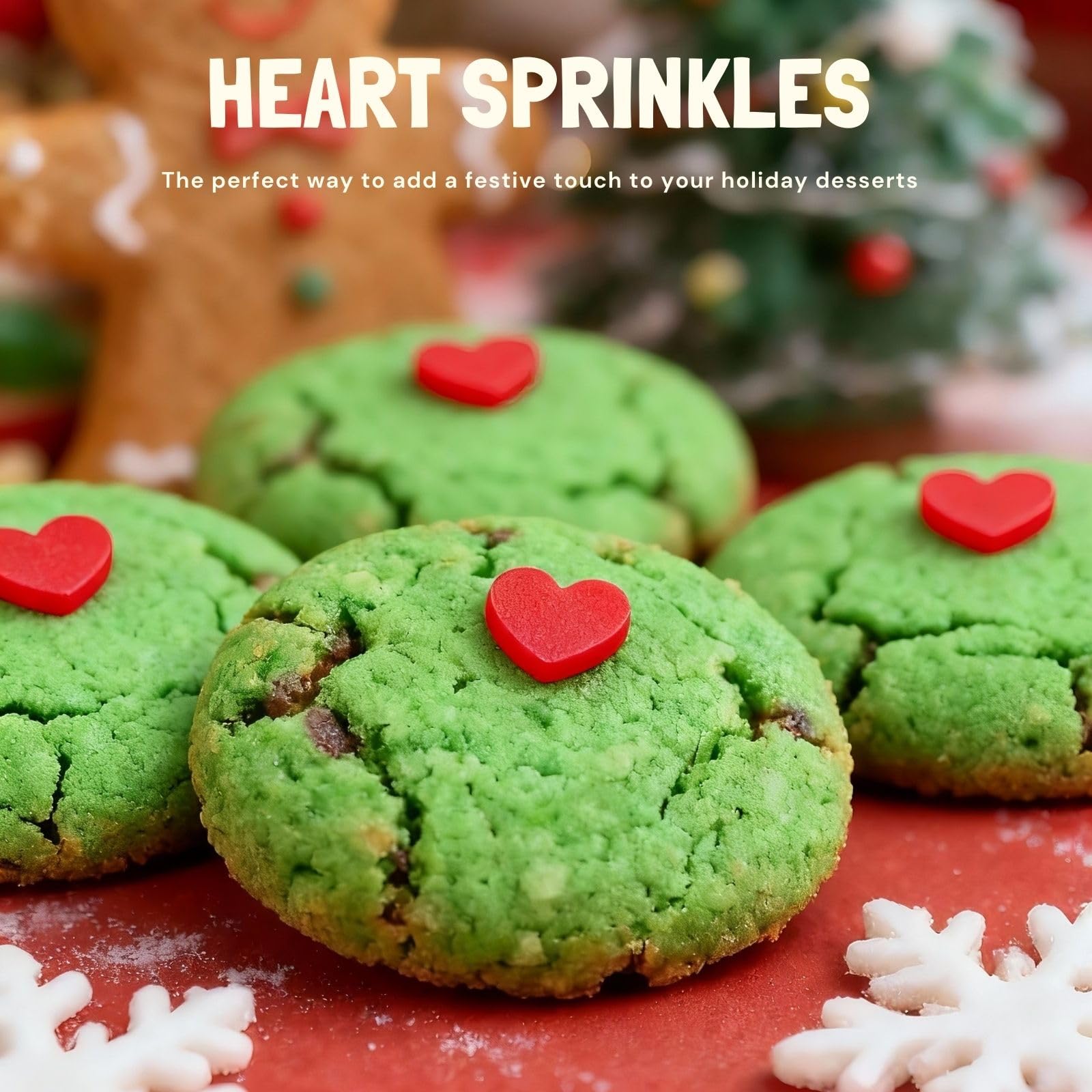 MIDDLE BUBBLE Christmas sprinkles decorate festive desserts