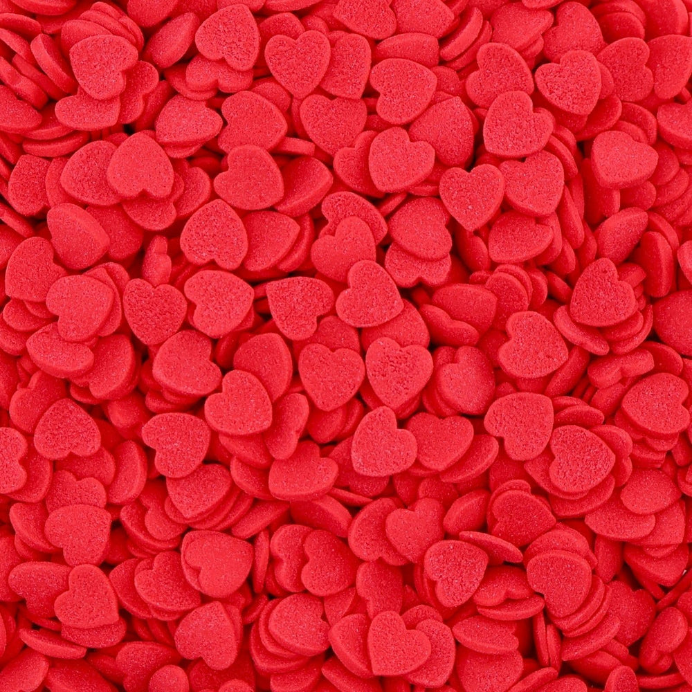 MIDDLE BUBBLE Red Heart Sprinkles on cookies brighten celebrations