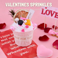 MIDDLE BUBBLE Valentines Sprinkles sugar pearls add texture and sparkle to desserts and decorations