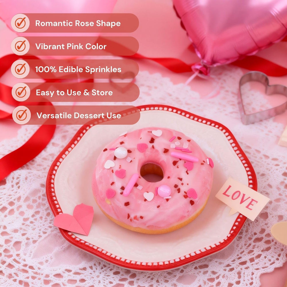 MIDDLE BUBBLE Valentines Sprinkles white coarse sugar adds crunch and shine to treats