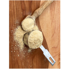 Middle Maples Farm Vermont Pure Maple Sugar powder in a baking jar ready to measure