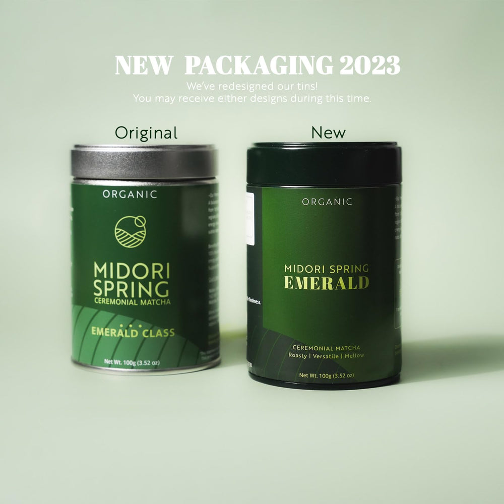 Shade-grown leaves used for rich color and mellow aroma in Emerald matcha