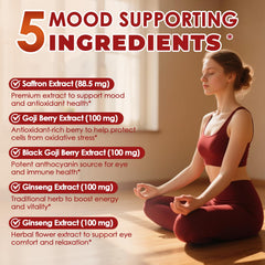 Migcopat saffron focus capsule close-up illustrating non-stimulant mental clarity
