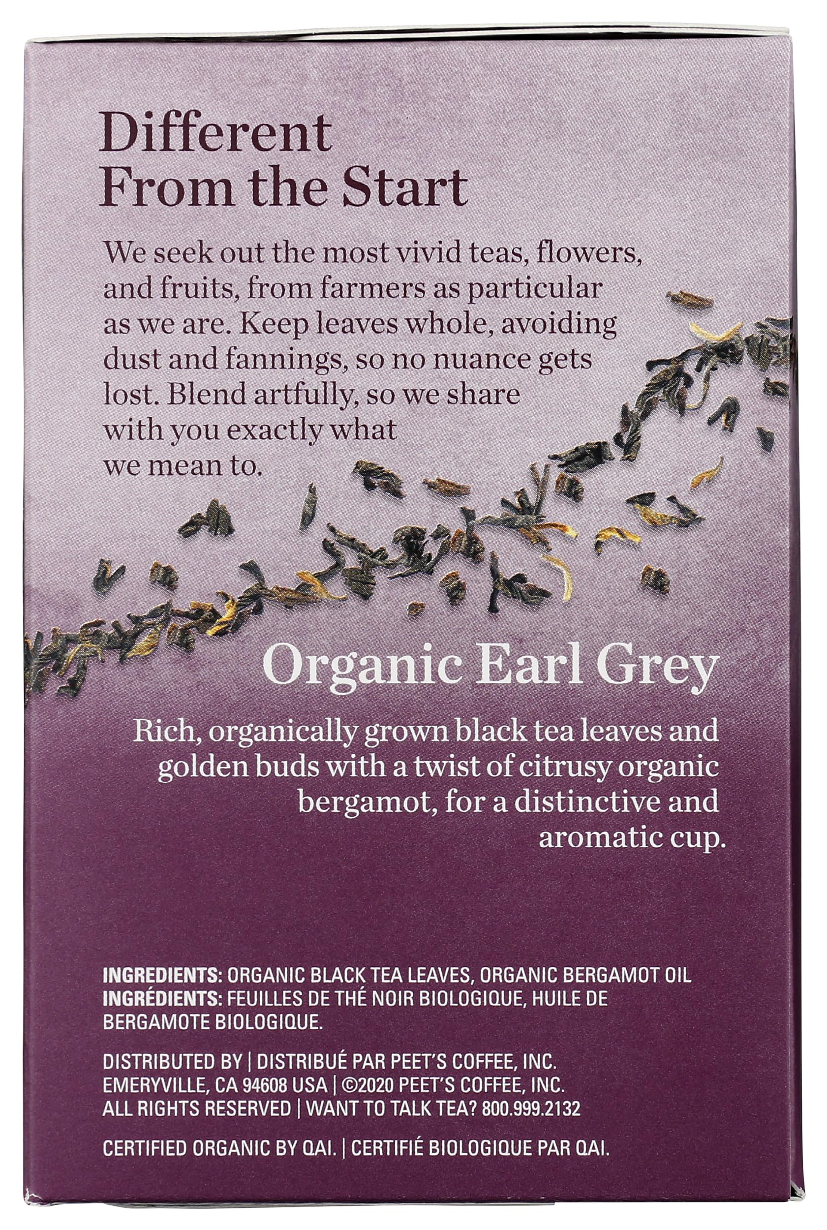 Mighty Leaf bergamot aroma highlights the distinctive citrus note in Earl Grey.