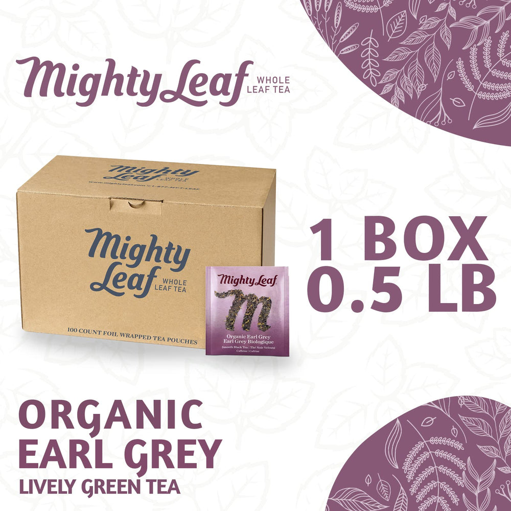 Mighty Leaf bergamot oil infusion creates citrus aroma.