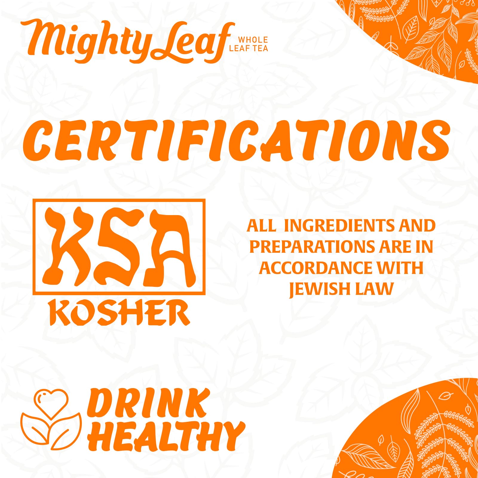 Mighty Leaf chamomile citrus tea ingredients highlight vitamin C-rich notes for a bright cup.