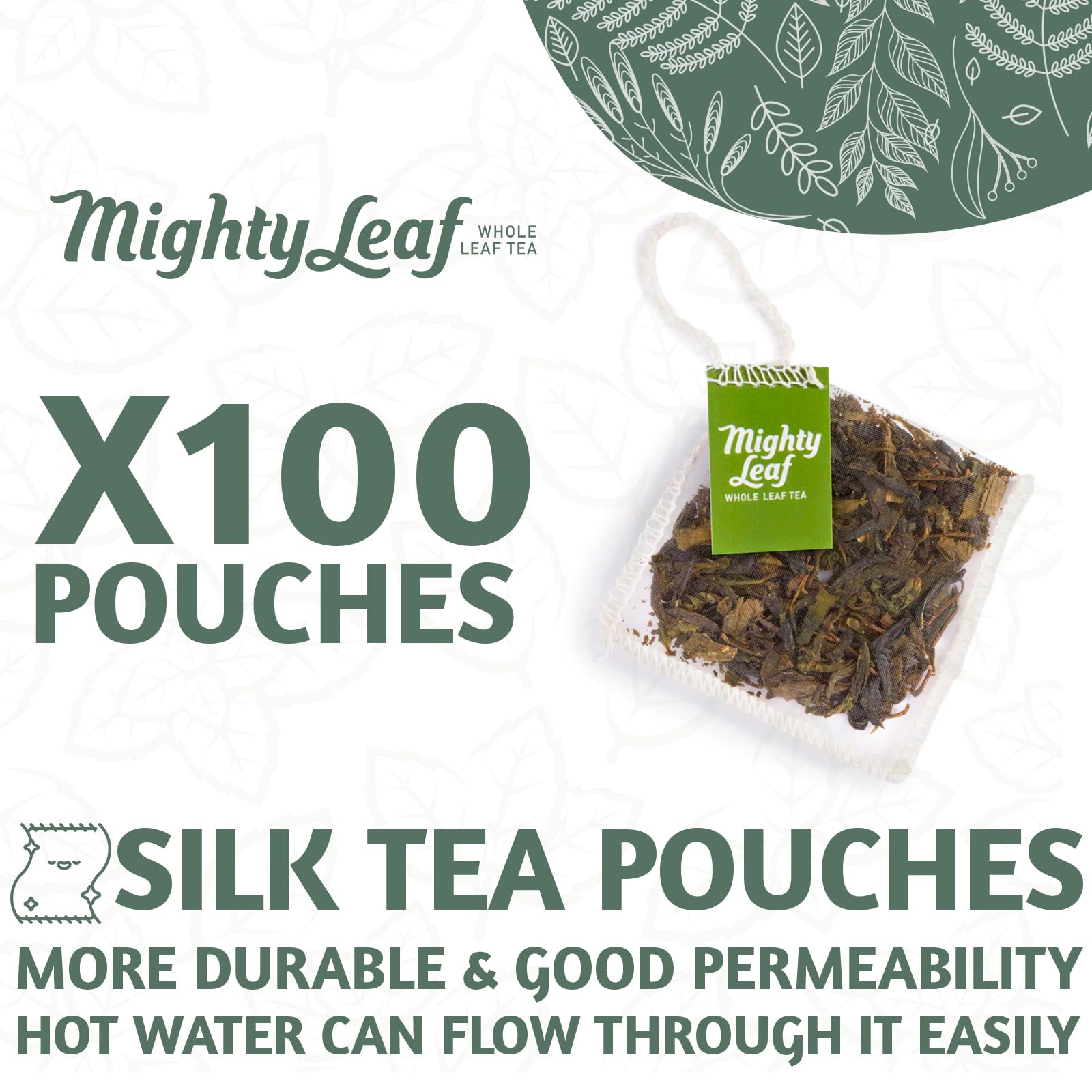 Mighty Leaf Green Dragon Tea organic Darjeeling whole leaves for authentic flavor.
