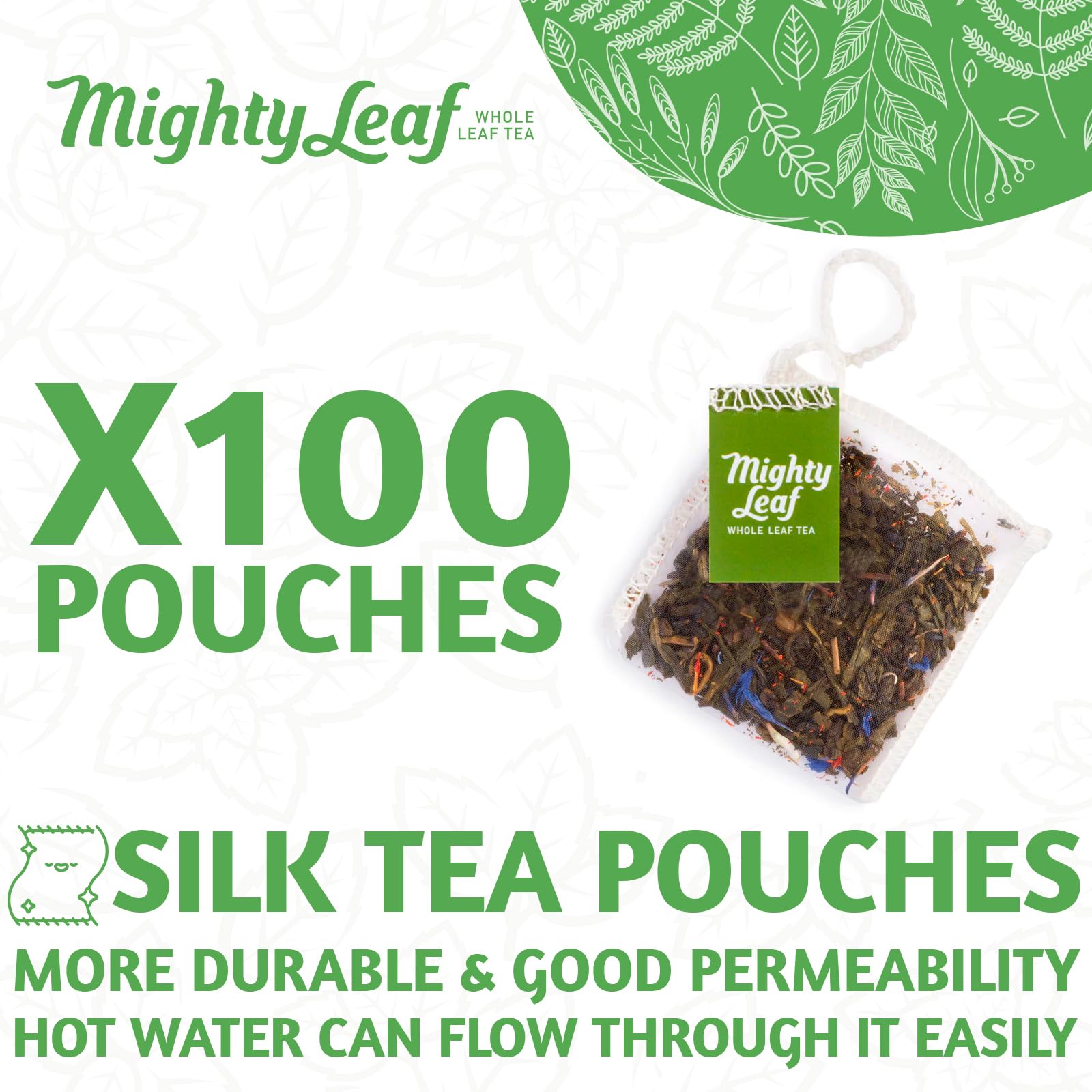 Mighty Leaf Green Tea Tropical fruity notes brighten your midday refresher.