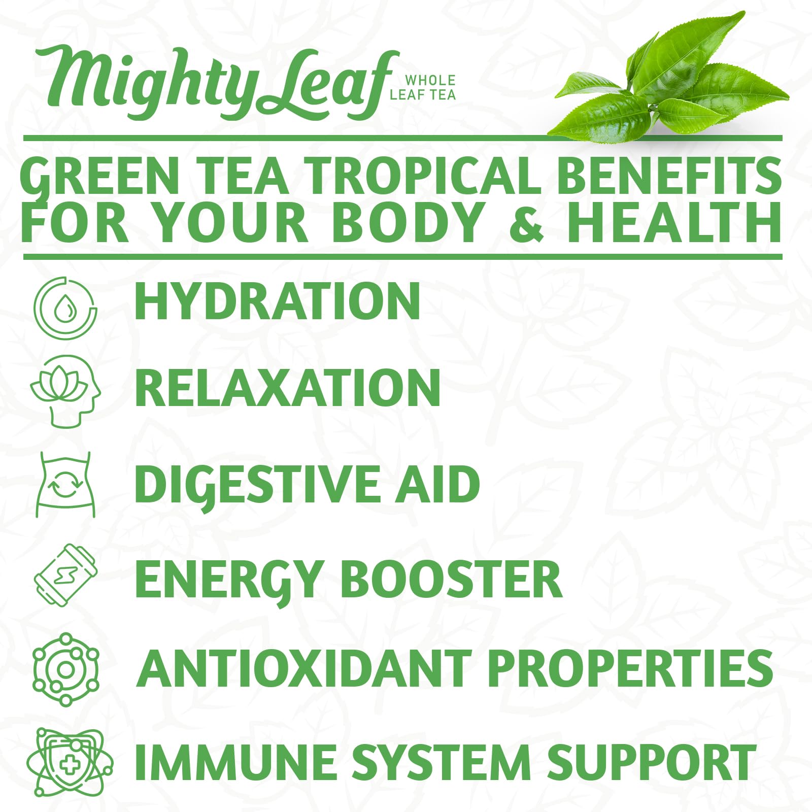 Mighty Leaf tea bags let whole leaves unfurl for bold flavor.
