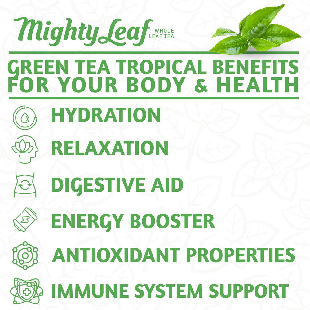 Mighty Leaf tea bags let whole leaves unfurl for bold flavor.