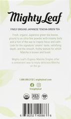 Mighty Leaf hot-brew matcha whisking to create creamy foam in a cup.
