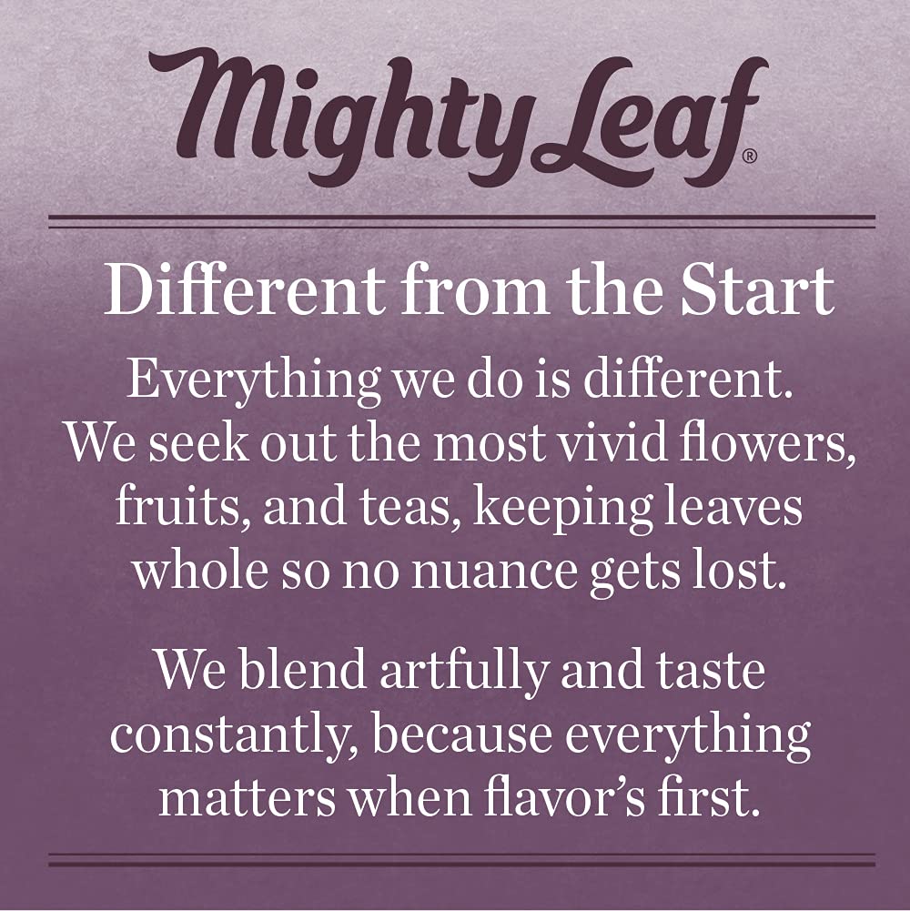 Mighty Leaf cup with frothy matcha inviting calm moments