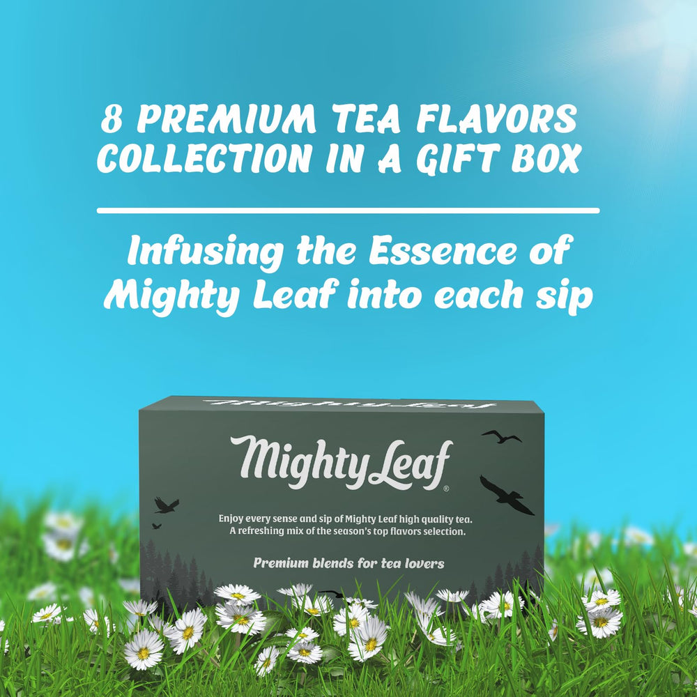 Mighty Leaf tropical green tea glass, vibrant notes for afternoon refreshment.