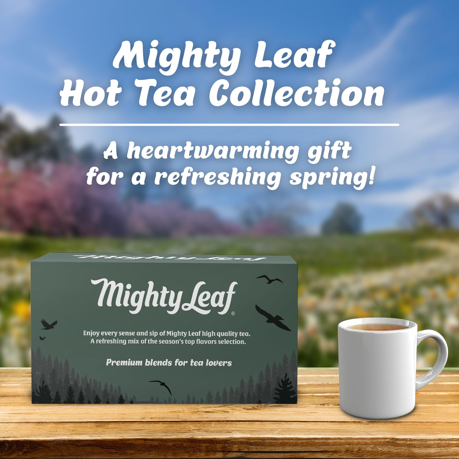 Mighty Leaf vanilla bean tea cup, creamy aroma for indulgent moments.