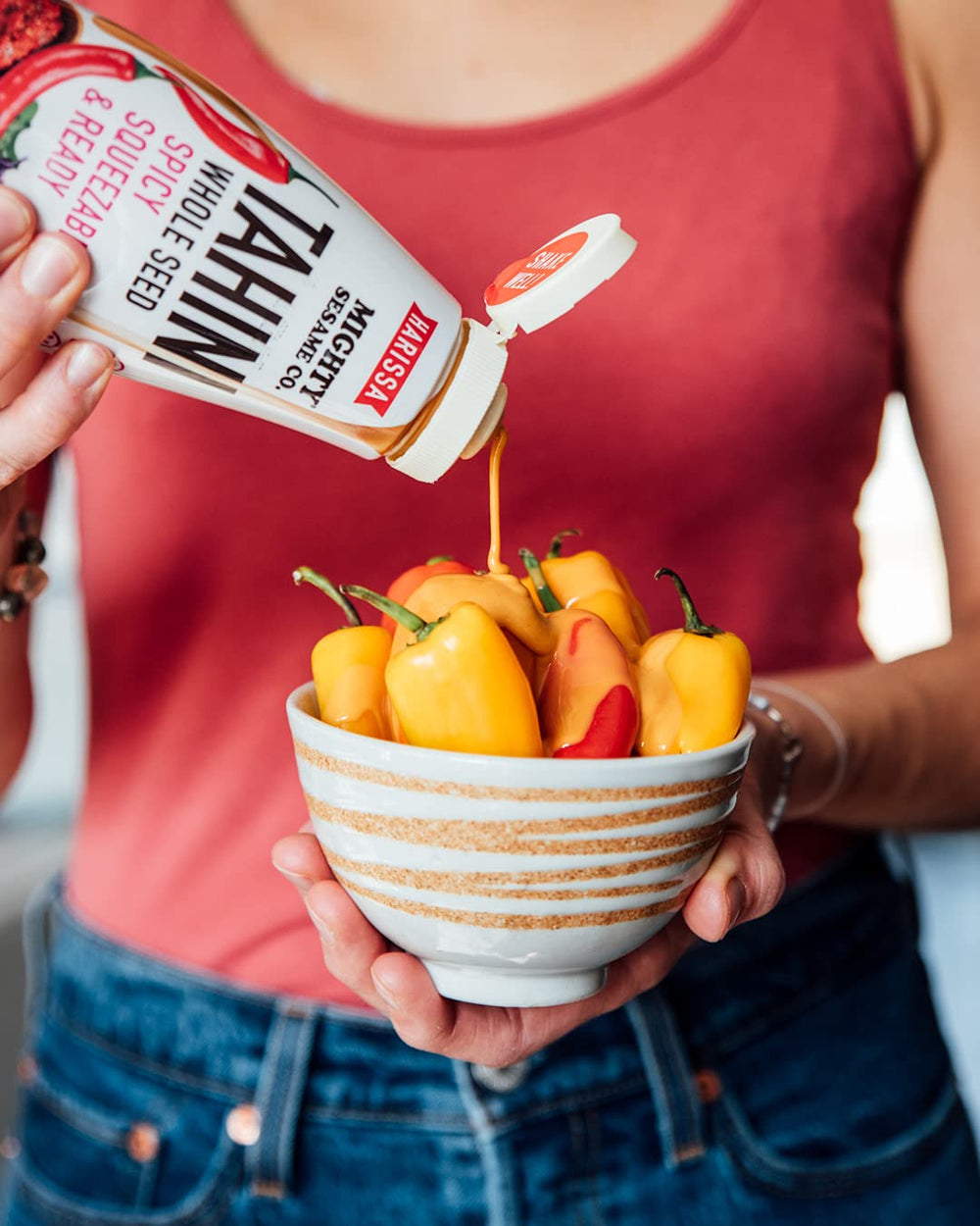 Mighty Sesame Co. flavorful hummus using tahini for creamy texture and Mediterranean warmth.