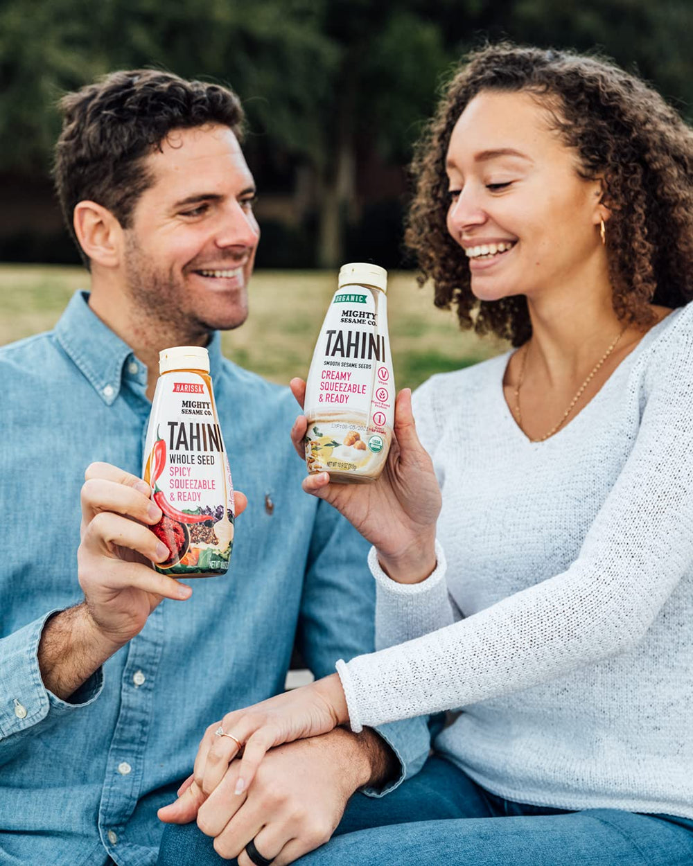 Mighty Sesame Co. kitchen pantry staple tahini emphasizes rich nutrients and plant-based protein.