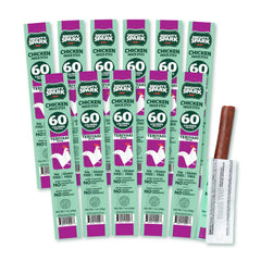 Mighty Spark Teriyaki Chicken Snack Sticks packaging shows premium, keto-friendly protein on the go