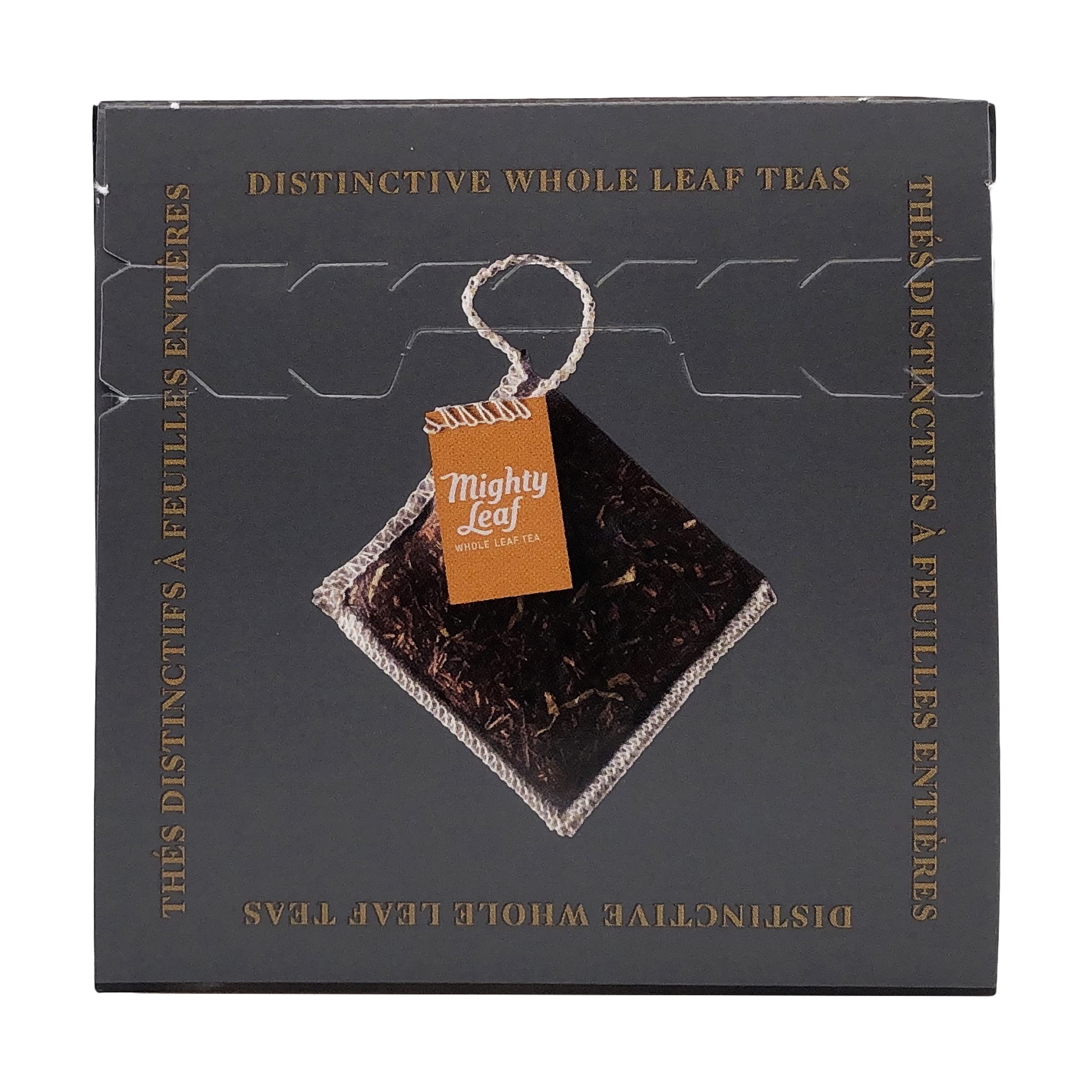 Brewing Mighty Leaf African Nectar cup with honeyed tropical notes.