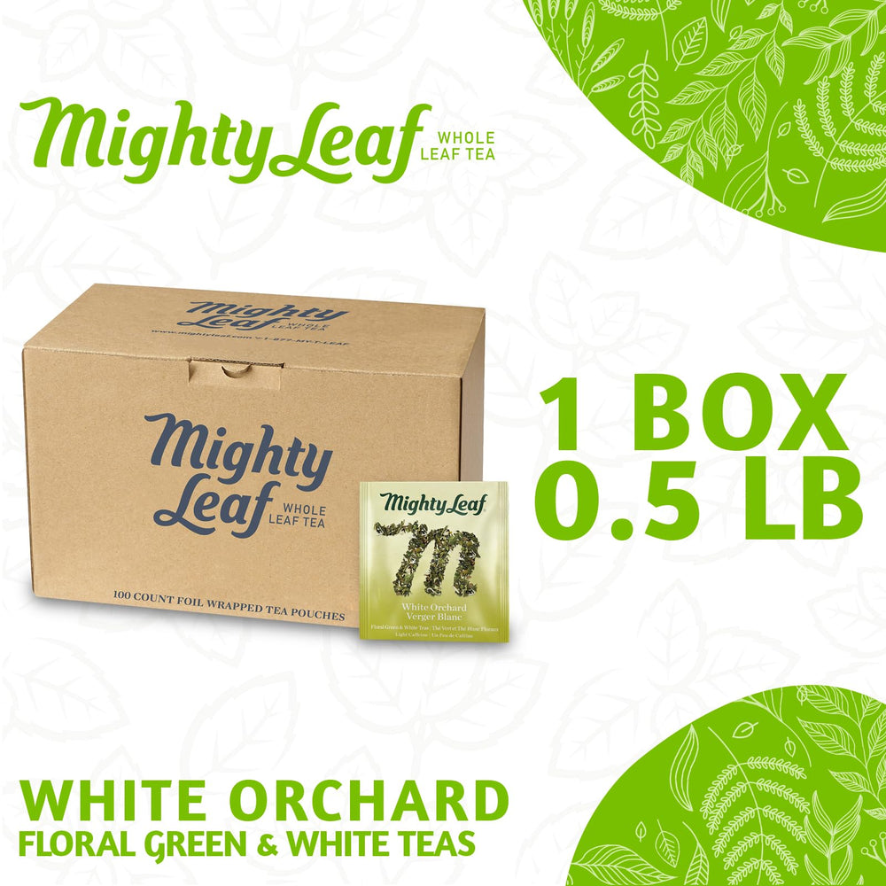 Mighty Leaf foil wraps lock in freshness for hot or iced brews