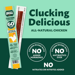 Mighty Spark Chicken Snack Stick in hand for a quick protein bite.
