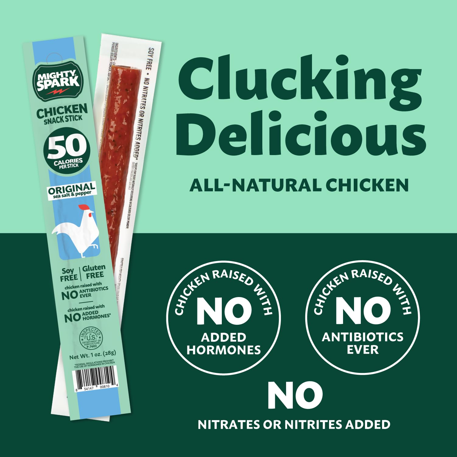 Mighty Spark sticks held in hand, ready for quick protein snack.