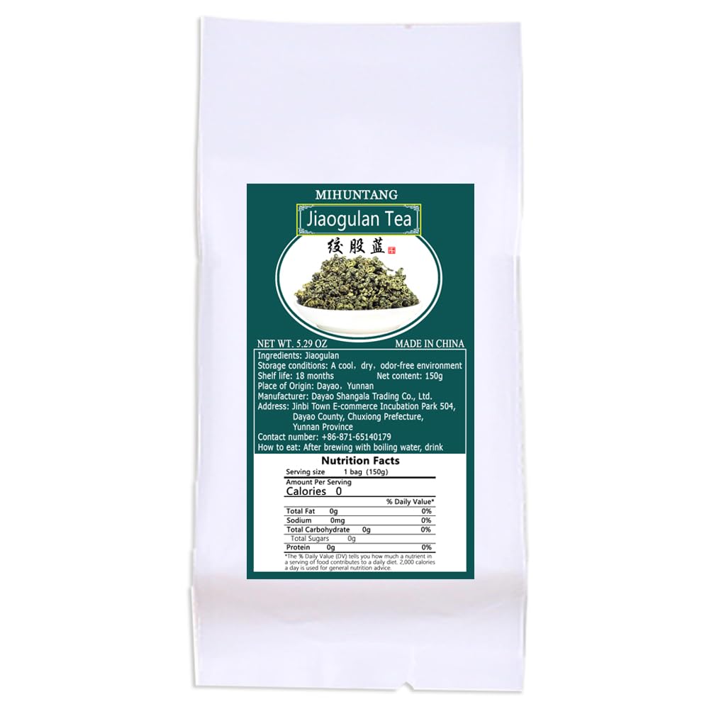 MIHUNTANG Jiaogulan tea packaging and label ready for fresh sales.