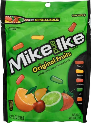 Mike and Ike cherry flavor chew close-up for fruit lovers.