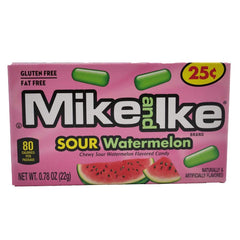 Mike and Ike case of 24 boxes displayed for sharing at gatherings