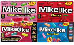 MIKE AND IKE Berry Blast box offers chewy fruit flavor for on-the-go snacking.