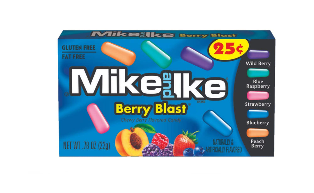 MIKE AND IKE Sour Watermelon box provides tangy-sweet chew for a satisfying snack.
