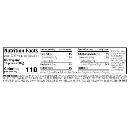 Kosher, gluten-free, and fat-free candy options for gatherings.