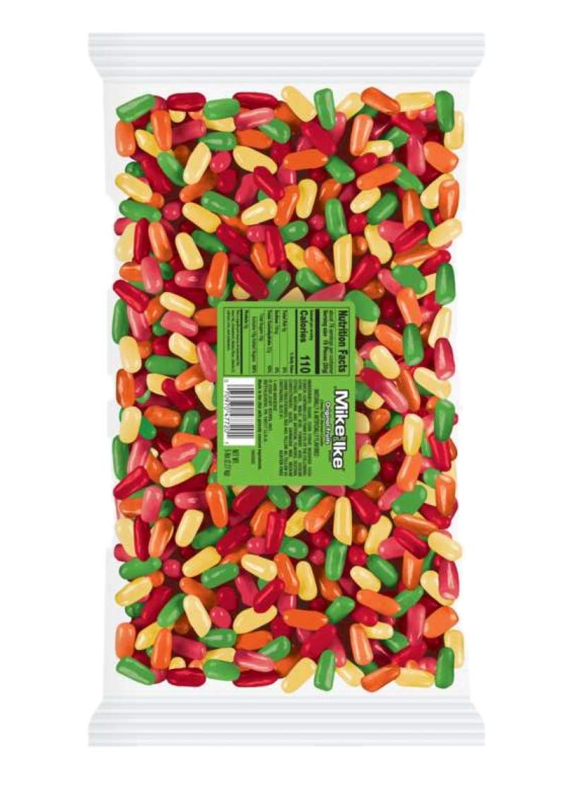 Mike & Ike Original cherry flavor closeup highlights bold fruit taste.