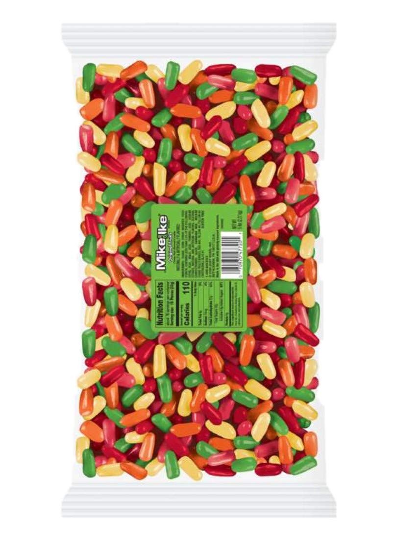 Mike & Ike Original lime flavor closeup suggests refreshing bite.