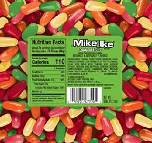 Mike & Ike Original orange flavor closeup conveys juicy citrus notes.