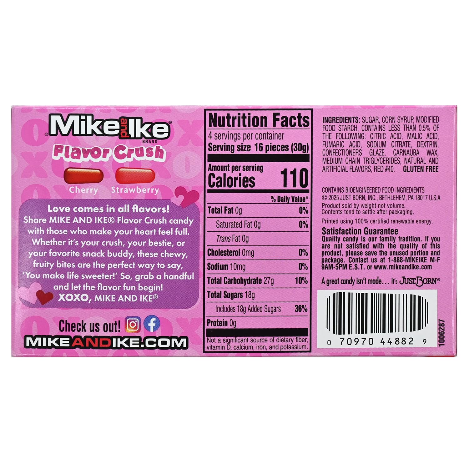 Mike and Ike Valentines Mix multicolor candies ready for gifting or party snacking
