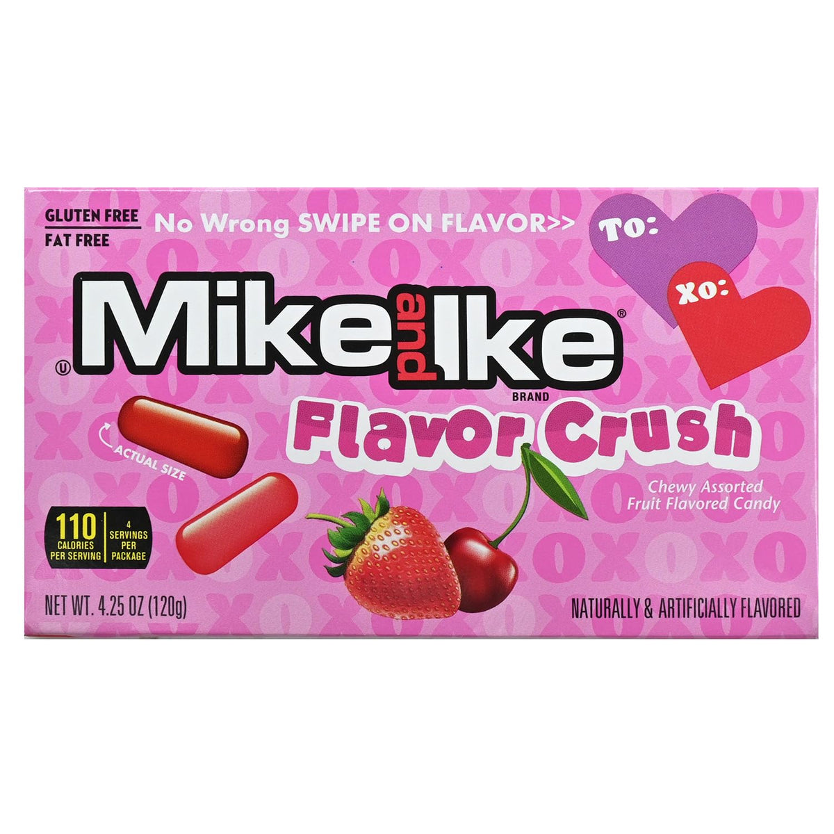 Mike and Ike Valentines Mix theater box pour colorful fruit candies for sharing