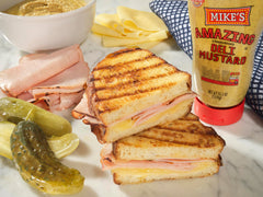 Mike's Amazing Deli Mustard enhances sandwiches with balanced classic flavor.