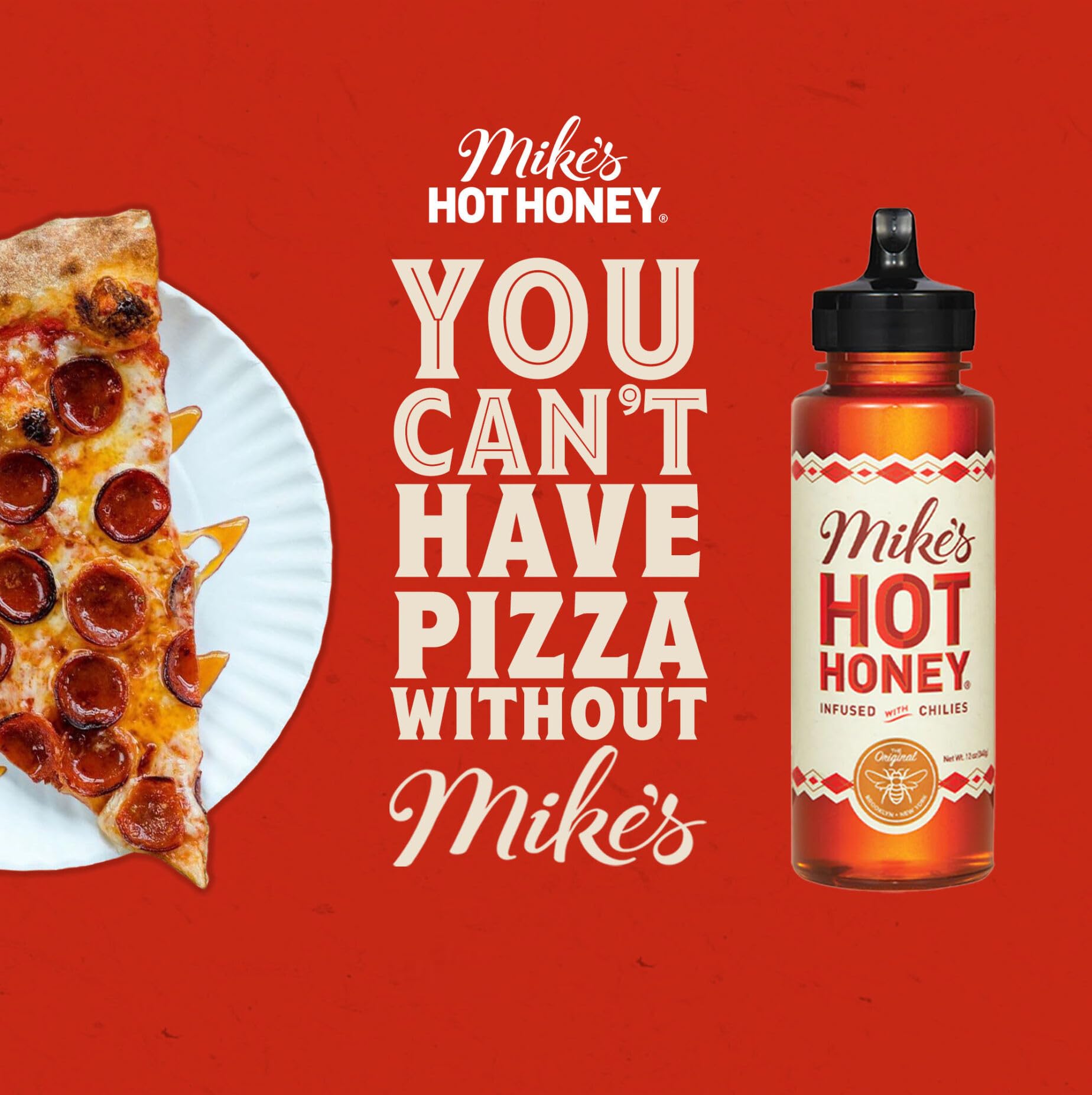 Mike's Hot Honey drizzle on a cheese board for balanced sweetness