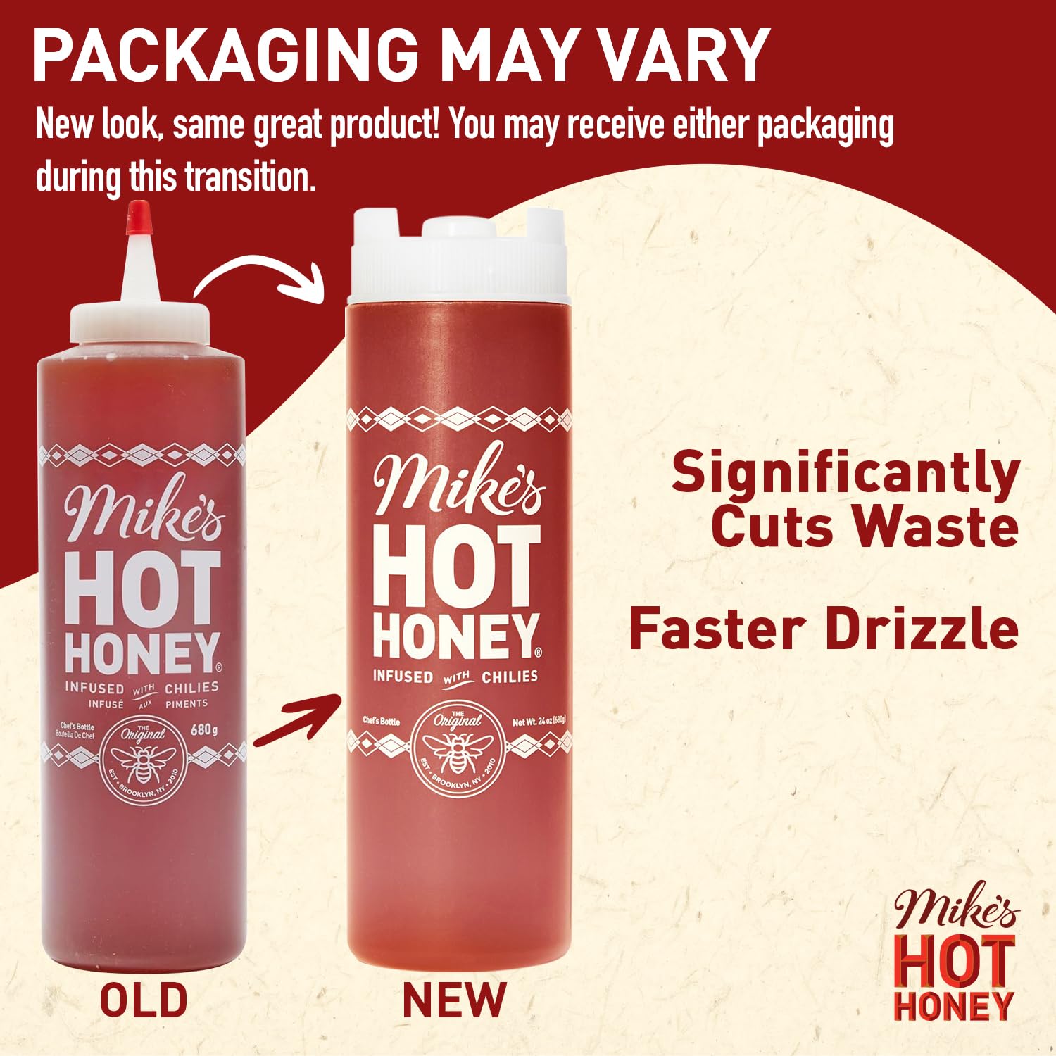 Fried chicken glazed with Mike's Hot Honey for a glossy, spicy finish