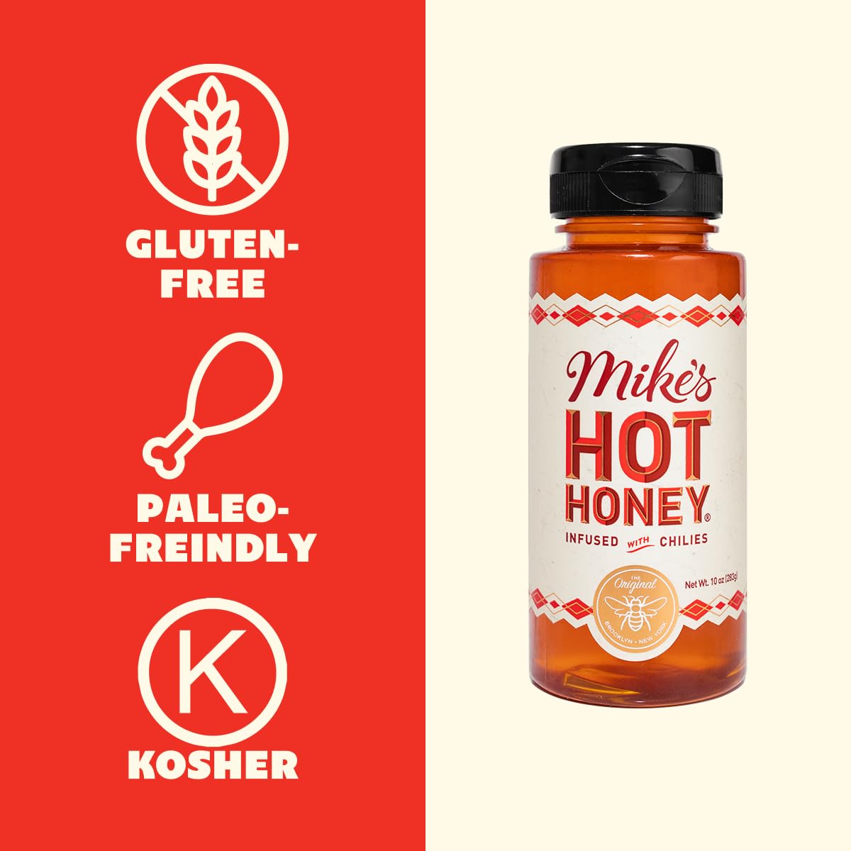 Mike's Hot Honey glaze on fried chicken for a glossy kick
