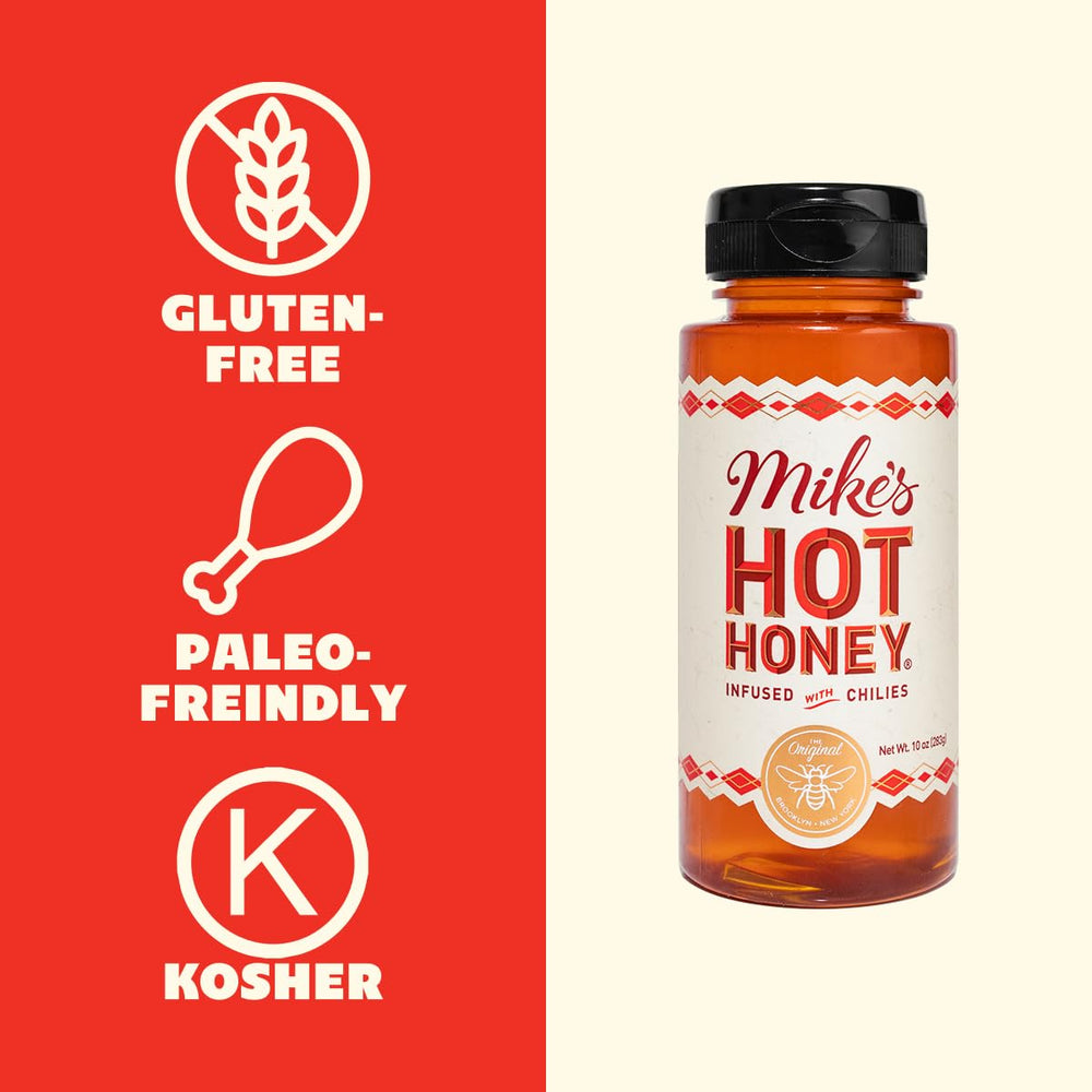 Mike's Hot Honey glaze on fried chicken for a glossy kick