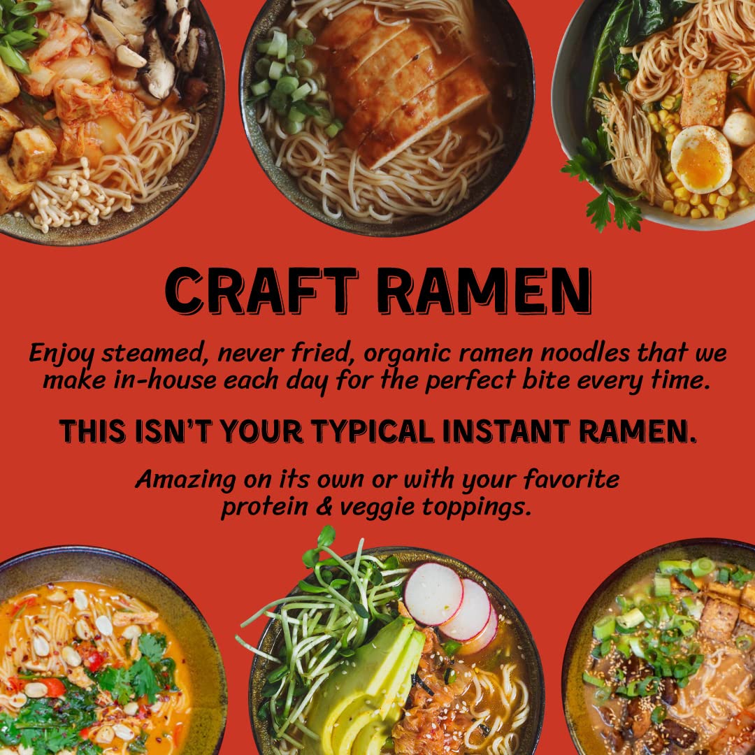 Mike's Mighty Good Craft Ramen pack with toppings ideas for quick meals.