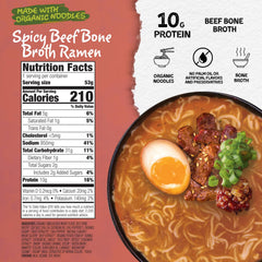 Mike's Mighty Good ramen cup highlighting 10g protein for a filling meal.