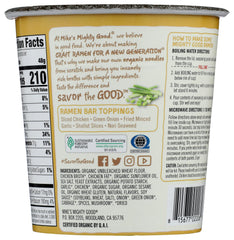 Mike's Mighty Good ramen cup chicken packaging showing compact pantry staple