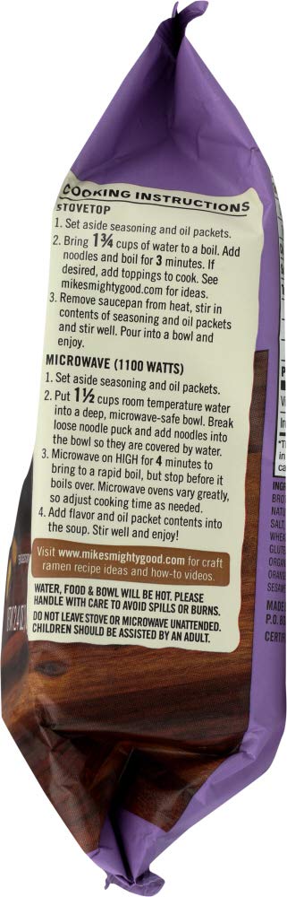 Ramen pillow pack on a kitchen shelf for quick meals.