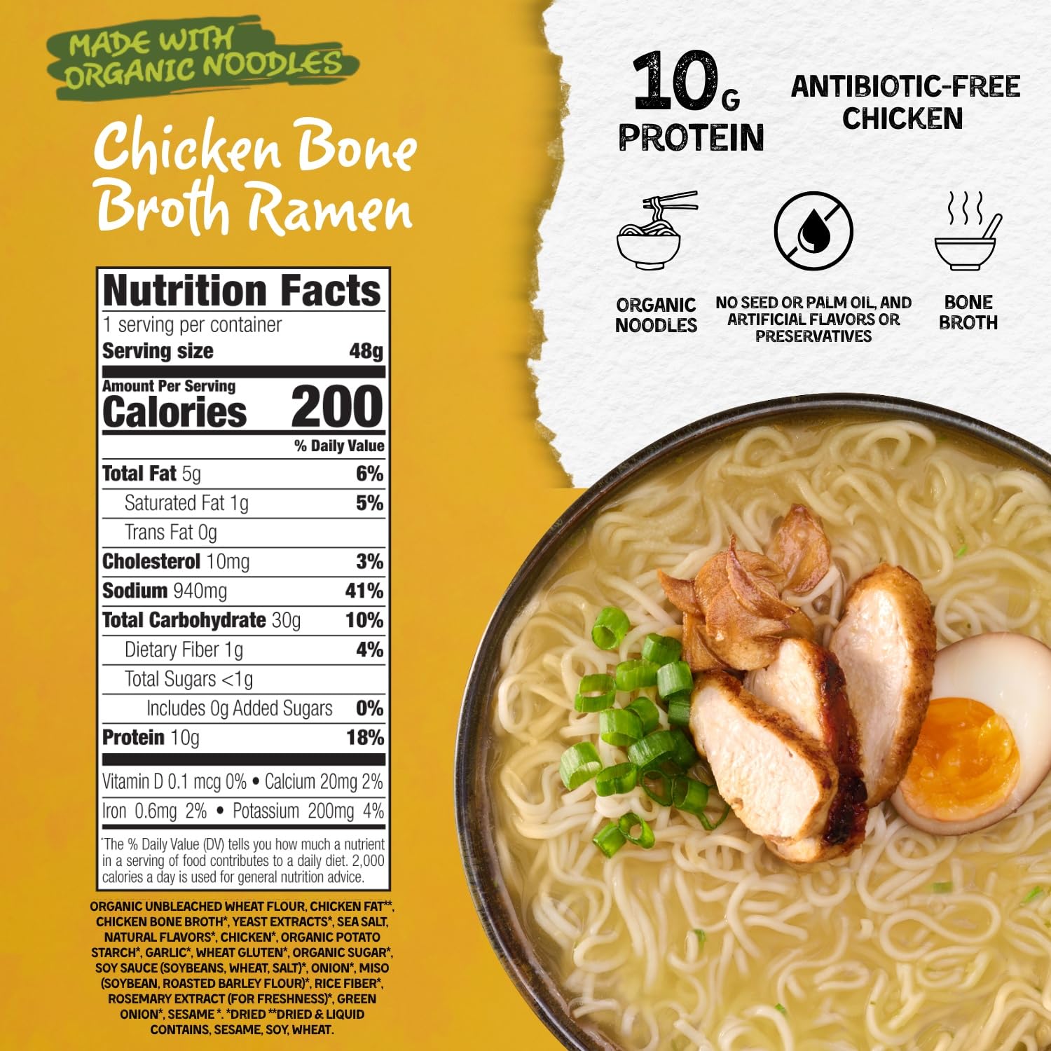 Mike's Mighty Good steamed organic noodles ideal for restaurant-quality ramen at home.