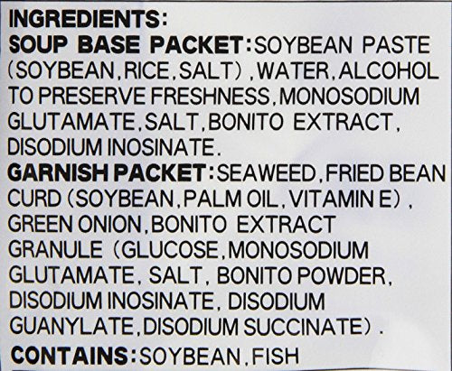 Miko green onion miso soup ingredients feature fresh miso paste and soy goodness