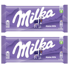 Milka Alpenmilch box-pack, two bars for sharing