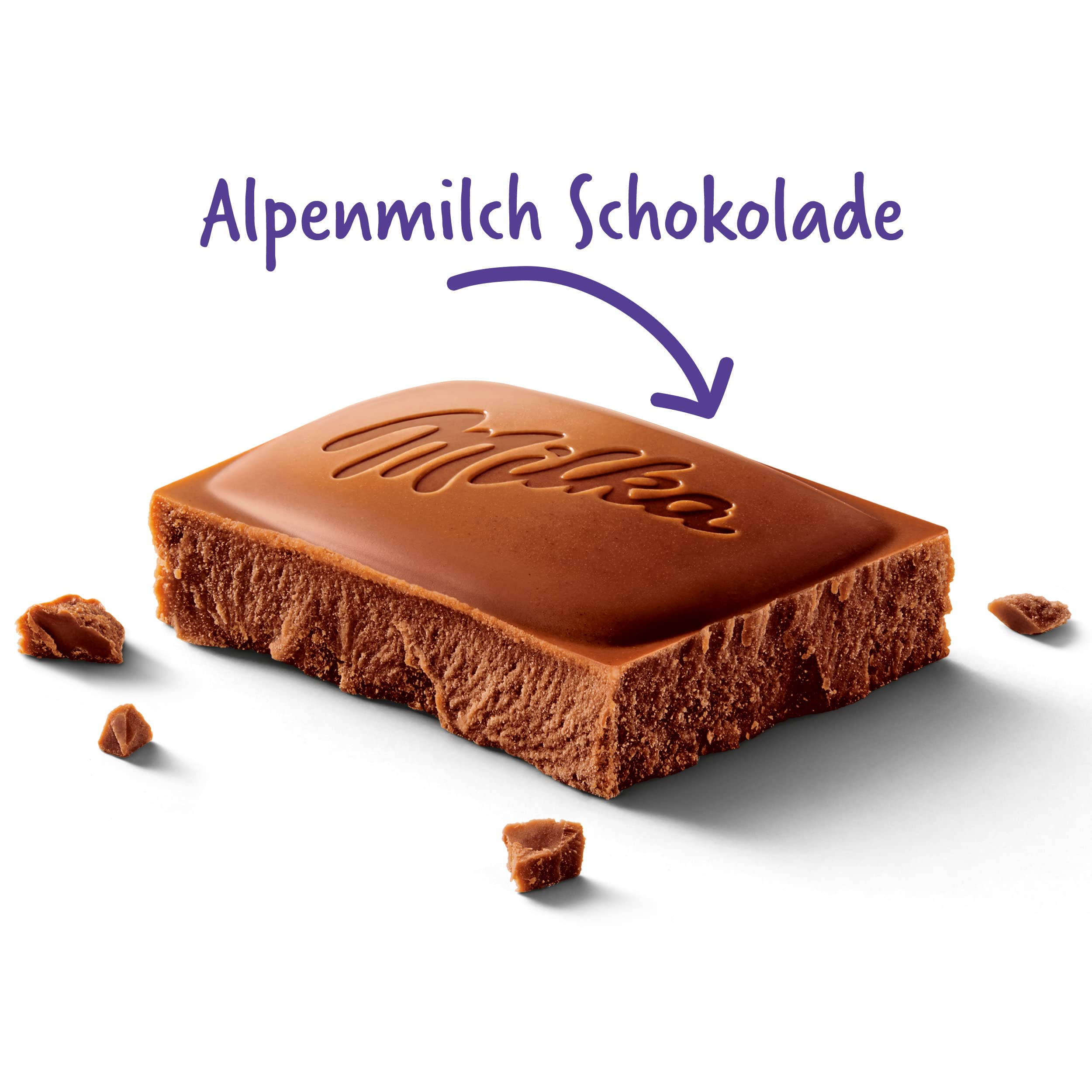 Milka Alpenmilch 24-pack display for sharing and pantry stock.